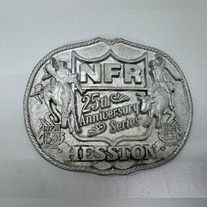 Western NRF 25th Anniversary First Edition Cowboy Rodeo Bull Rider Belt Buckle
